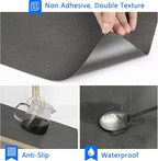 WochiTV Shelf Liner for Cabinets, Drawer Non Adhesive Non Slip Foam Mat for Kitchen, Pantry, Bathroom, Cupboard, Garage, Closet, Shelves, Drawer, Tool Box, Gray 17.5 x 118 inches