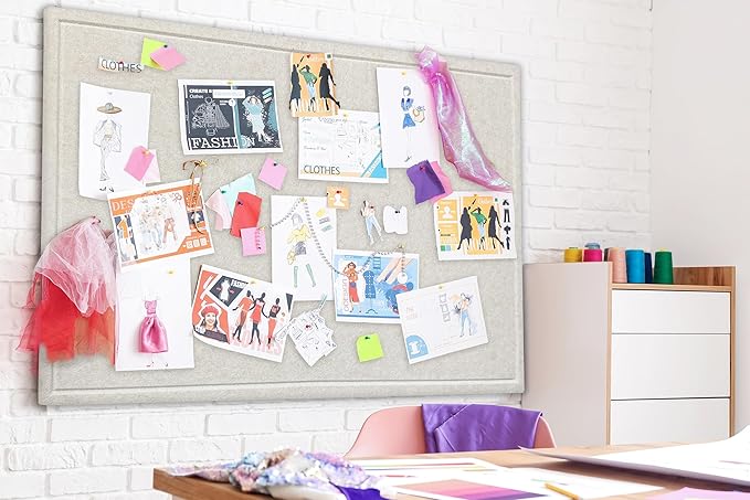 Yunihome Large Bulletin Board - Foldable 96x48 Inches Cork Board Alternative with 20 Push Pins and 237 Pcs Glitter Letters, 8' x 4' Self-Adhesive Felt Bulletin Board for Wall, Home Office Decor