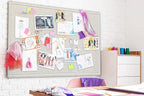 Yunihome Large Bulletin Board - Foldable 96x48 Inches Cork Board Alternative with 20 Push Pins and 237 Pcs Glitter Letters, 8' x 4' Self-Adhesive Felt Bulletin Board for Wall, Home Office Decor