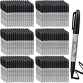 Thenshop 300 Pack Black Permanent Markers Bulk - Fine Point Permanent Marker Quick Drying Waterproof Pens for Doodling Writing Marking Classroom Work on Wood Metal Stone Glass, Office School Supplies