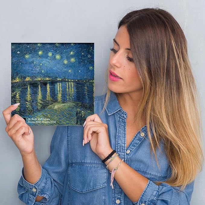 2026 Wall Calendar Art Paintings, 12 Months Wall Calendars, 12" x 24" Opened, Thick Glossy Paper, 2026 Monthly Wall Calendars, Home and Office Organizer