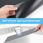 MooiFun Drawer Liners, Waterproof Shelf Liner, Anti-Slip Non-Adhesive BPA Free Kitchen Cupboard Cabinet Liner Refridge Fridge Mats Sink Protector Strong Durable for Home (Black/19.7in x 20Ft)