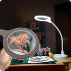 Brightech LightView Pro Flex 2 in 1 Magnifying Desk Lamp, 2.25x Light Magnifier, Adjustable Magnifying Glass with Light for Crafts, Reading, Close Work