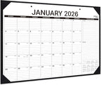 2026 Desk Calendar - Large Desk Calendar 2026, Jan. 2026 - Dec. 2026, 22" x 17", 2026 Calendar, 4 Corner Protectors, 2 Hanging Holes, Holidays, Julian Dates, TO-DO & Notes Section