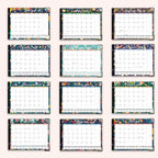 DIBAOLU 2026 Desk Calendar Large 22"x 17",Large Desk Calendar 2025-2027,18 Month,Use Now to February 2027,Suitable For Home, School Or Office,With Plastic Cover,Monthly Planning Calendar(flower)