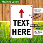 Custom Arrow,Custom Directional Sign, Up Arrow,10x14 Inches, 55 mil thick HDPE (high density polyethylene), Made in USA by My Sign Center