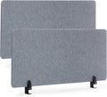 Wesiti 2 Pcs Acoustic Desk Divider Noise Reducing Desk Privacy Panel for Student Table Standing Sound Proof Divider Desktop Claw Office Furniture Partition for Classroom (Gray,59.06 x 15.75 Inches)