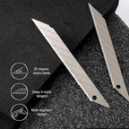 Gomake 100pcs Knife Replacement Blades, 30 Degree Carbon Steel 9mm Snap Off Blades for Retractable Cutting Knives, Hobby, Craft Knife, Box Cutter