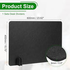 PATIKIL Desk Dividers 24" x 16", 1 Pack Desk Privacy Panel Freestanding Noise Reducing Partition Acoustic Panel with 4Pcs Support Feet for Testing Office Home Library, Black Style B