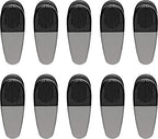 10 Magnetic Memo Holders Set - Large Clip, Plastic - Silver Black