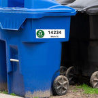 Custom Trash Can Stickers - Personalized Garbage, Recycle and Yard Waste Container Labels for Address and House Number