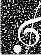 MAXCURY Blank Sheet Music Composition Manuscript Staff Paper Art Music Notebook Black 100 Pages 26x19cm
