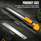 TIFICAL 4 Pack Box Cutter Retractable, Utility Knife 9MM Wide Snap-Off Blades, Exacto Knife for Cutting Box, Wrapping, Cardboard, Extended Razor Knife, Box Opener Perfect for Office, Home, School