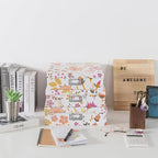 Soul & Lane Floral Collage Decorative Cardboard Boxes with Lids, Set of 3 Memory Boxes for Keepsakes and Photos, Letter Storage for Documents, Scrapbooks, Organizing