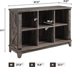EnHomee 6 Cube Storage Organizer Bookshelf, Wood Cube Shelf Bookcase with Storage, Bookshelf for Living Room and Bedroom,Black Oak