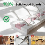 SKOLOO Coastal Wall Mounted Coat Rack-16.88" Beach House Entryway Wooden Coat Hook with 5 Hooks for Hanging Coats, Hats or Towels, Oceanfront Cottage Core Collection, White&Palm Beach Pink, Pack of 2