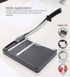 Paper Cutter,Paper Trimmer12" Cutting Length Heavy Duty Guillotine Paper Slicer with Safety Guard and Blade Lock,12 Sheets Capacity,Ideal for Offices,Homes,Printing Shops,Photo Studios