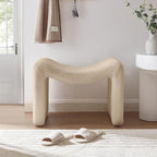 VANOMi Large Footstool Ottoman, Multi-Functional Modern Foot Stool, Sofa Footrest Extra Seating for Living Room, Entryway, Hallways and Bedrooms, Large, Camel