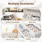 ALIUNI Drawer and Shelf Liner, Non-Slip Kitchen Cabinet Liners Non-Adhesive Thick Strong Grip Waterproof Washable Mats Protect Dresser Shelves Cupboard Bathroom Cabinets, Feather, 12 in X 10 FT