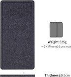 Lightomorrow Bulletin Board, 35 x 17 1/2 inches Felt Board - Decorative Pin Board, Cork Board Alternative for Wall, Foldable Self-Adhesive Vision Board Prayer Board with 20 Pushpins Dark Gray