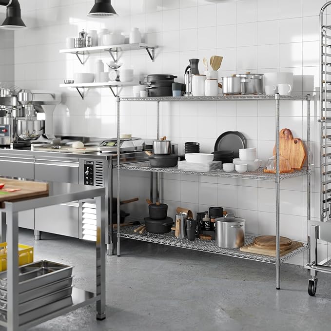Regal Altair 24" Deep x 60" Wide x 54" Height Wire Shelving Kit | 3-Tier | NSF Commercial Storage Rack Unit