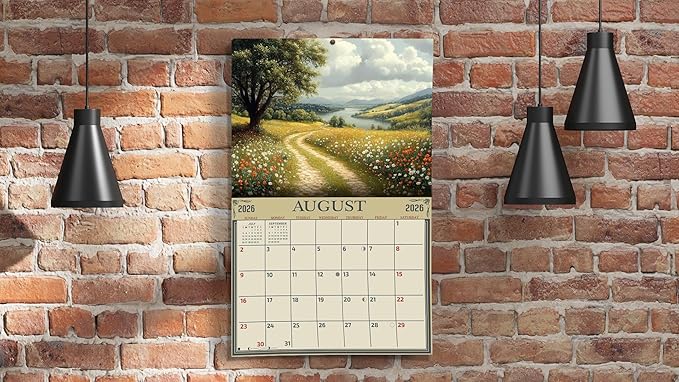 2026 Old English Countryside Wall Calendar 16-Month X-Large Size 14x22, by The KING Company-Monster Calendars