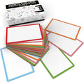 Attractivia Dry Erase Magnetic Labels 3.7 x 2.8 in, Color Borders, Medium Dry Erase Magnets, 20-Pack, White Erasable Write-On All-Purpose Labels, for Office, Education, Home, Whiteboard