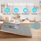 Songrey Non-Adhesive Drawer and Shelf Liner, Non Slip Cabinet Liners, Protect Kitchen Cupboard, Bathroom Drawers, Breathable, Thick Strong Grip mat (12IN x 10FT, Dark Gray)