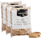 Amazon Basics Rubber Bands, Size 64 (1/4"), 320 Bands/1 lb Pack, 3-Pack, Tan