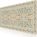 iCasso Desk Mat for Keyboard and Mouse, Large Mouse Pad, Desk Pad Mat, Anti-Slip Big Mousepad with Stitched Edges for Computer Desktop(Beige)