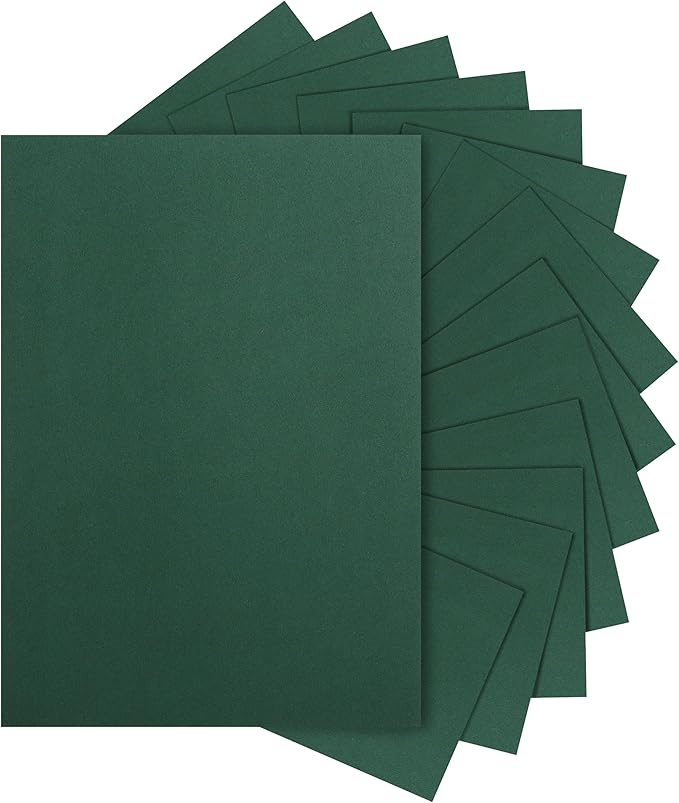 Silunkia 40 Sheets Dark Green Cardstock 8.5 x 11 Crafts Paper, 200gsm/75lb Premium Christmas Green Card Stock for Cards Making, Greeting Cards, School, Menus, Birthday Decorations, Office