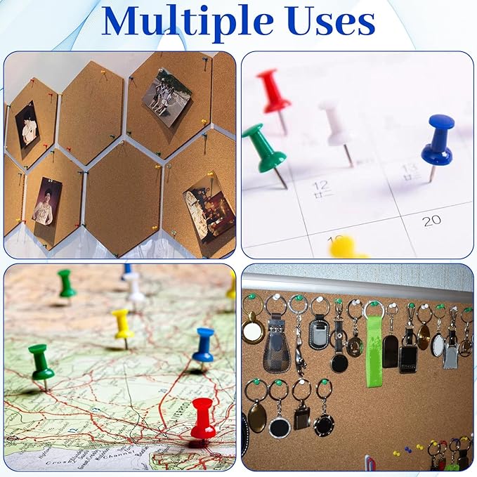 2500 Pcs Multicolor Push Pins Thumb Tacks for Wall Hangings, Cork Board, and Bulletin Board Pushpins for Office Personal Use, Standard Size Push Pin Tacks