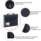 Legal Size 13 Pocket Accordian File Organizer Expanding File Folder for FC A4 Paper, Briefcase File Case with Durable Handle & Buckle Closure for School Home & Business (Black-2)