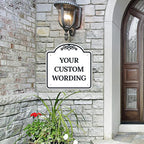 Custom Decorative Sign, Personalized Metal Sign for Business, Driveway, Home, Airbnb, Office Door Plaque,Black Border Sign, 24x24 Inches, ACM, Fade Resistant, Made in USA by Sigo Signs