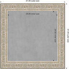 Amanti Art Silver Framed Magnetic Board 31x31 Medium Vision Board for use with Magnets, 100% Metal Sheet to Display Items as Office Decor or for Home Organization in mudroom, Kitchen or Kids Room