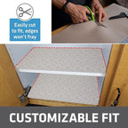 Drymate Premium Luxury Shelf & Drawer Liner, Thick Cushioned Fabric, Non-Adhesive, Absorbent, Waterproof, Slip-Resistant, Liners for Kitchen Cabinets, Cupboards (USA Made)(12”x59”)(2-Pack)(Tan)