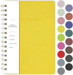 Oneirom Spiral Notebook-6.10" x 8.19" College Ruled Journal with Inner Pockets and 160 Pages,PU Leather Cover Business Journal, Twin-Wire Binding Notebook Perfect for Office & Home School Supplies