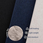 Lightomorrow Thickened Bulletin Board - 47 x 35 Inches, Decorative Felt Board Pin Board for Wall - 4' x 3' Foldable Photo Display Board with Self-Adhesive Tape, Includes 20 Push Pins - Oatmeal