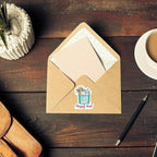 Happy Mail Stickers Labels (500pcs) Cute Thank You Boutique Packaging Mail Envelopes Small Business Roll