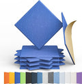 Amantech 12 Pack Acoustic Panels Self Adhesive Sound Proof Foam, High Density Sound Acoustic Panel, 12X12X0.4 Inch Square Panels in Home, Office, Reccording Room, Studio,and more(Sky Blue)