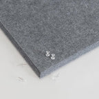 Thickened Bulletin Board - 47 x 35 Inches, Decorative Felt Board Pin Board for Wall - 4' x 3' Foldable Photo Display Board with Self-Adhesive Tape, Includes 20 Push Pins - Gray