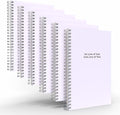 Custom Spiral Notebook Journals with a Pastel Purple Colored Cover - 6 Pack of 5" x 8" – College Ruled, Hard Cover, 50 Sheets Per Book – For Journaling, Office, School Supplies, etc.