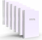 Custom Spiral Notebook Journals with a Pastel Purple Colored Cover - 6 Pack of 5" x 8" – College Ruled, Hard Cover, 50 Sheets Per Book – For Journaling, Office, School Supplies, etc.