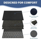 SPRING SEAON Wheelchair Armrest Covers (Pair) - Suede Velvet Memory Foam Accessories Pads for Wheelchair Arm Rest, Office Transport Chairs, Soft Support Cushion for Mobility Aids(Navy Blue)