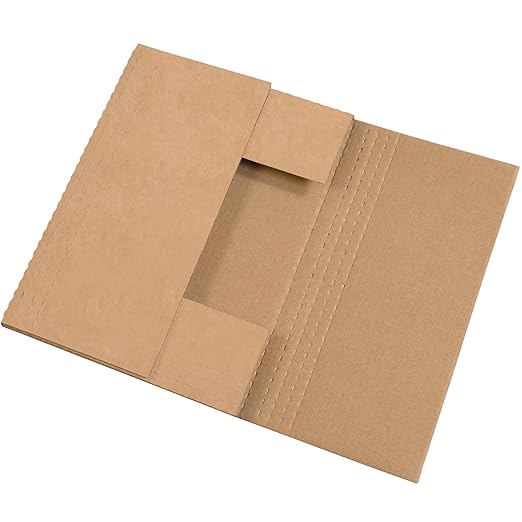 Tape Logic TLMIBMROSK Easy-Fold Mailers, 15" x 11 1/8" x 2", Kraft (Pack of 50)