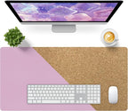 Bloss Purple Desk Mat, Leather Desk Pad, Desk Matt for Desktop, Waterproof Desk Pad Mat, Computer Mat for Office Work/Home/Decor/Desk Protector/Cover(31.5 x 15.7 Inches)