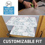 Drymate Premium Luxury Shelf & Drawer Liner, Thick Cushioned Fabric, Non-Adhesive, Absorbent, Waterproof, Slip-Resistant, Liners for Kitchen Cabinets (USA Made)(12”x59”)(24-Pack)(Light Blue)