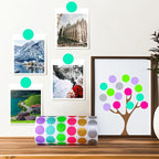 PARLAIM 3/4 Inch Roll Color Coding Labels,1000 per Roll Round Permanent Adhesive Color Coding Circle Dot Stickers for Office Home (Aqua)
