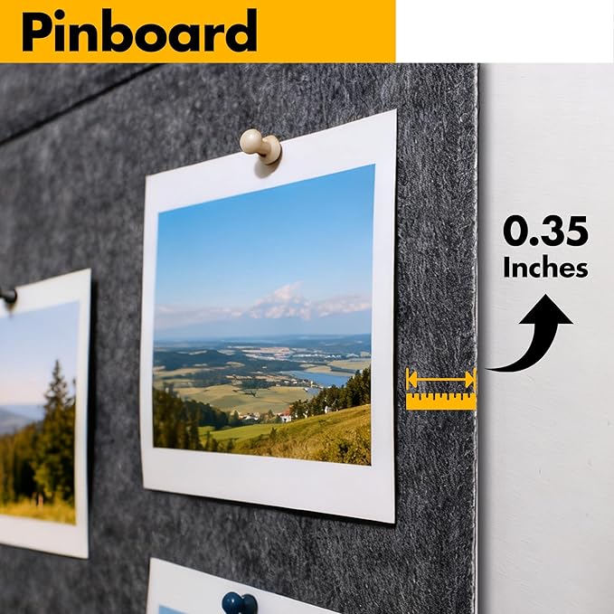 Large Cork Board Tiles for Wall with Push Pins, Removable 36" x 24" Bulletin Board Sets, Adhesive Pin Board | Magrowill 6 Packs Felt Panels for Office Home Classroom Dorm Interior Wall Decor