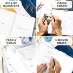 Clever Fox Planner Premium Edition – Undated Luxurious Weekly & Monthly Planner to Increase Productivity and Hit Your Goals – Organizer – Start Anytime, A5, Lasts 1 Year, Light Blue (Weekly)
